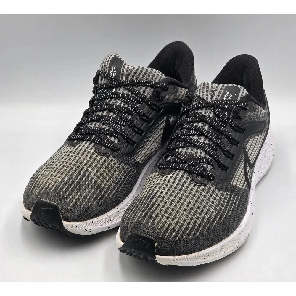 Nike Air Zoom Pegasus 39 Women 8.5 Black Grey Running Shoes DH4072-005 No Insole